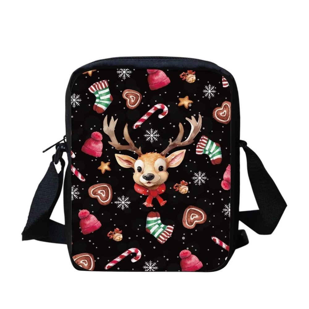 Christmas Elk Messenger Cross Body Bag Shoulder Bag Cute Crossbody Bag Mini :)